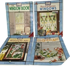 Plaid Gallery Glass Set Of 4 Window & Glass Decorating Projects Books