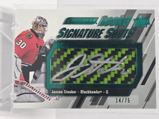 2023-24 ENGRAINED JAXSON STAUBER CHI BLACKHAWKS SIGNATURE SHOTS STICK AUTO /75