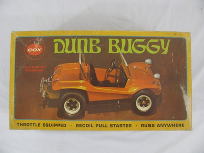 #ad DEFECTIVE Vintage Cox 049 Gas Powered Orange Dune Buggy w Box Parts Res G3D $140.00