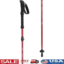 7075 Aluminum Trekking Poles Compact Folding Hiking Gear EVA Grip Tungsten Tip