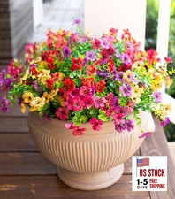 Artificial Flowers for Outdoor Indoor Garden Home Mix Pink Red Purple Yellow