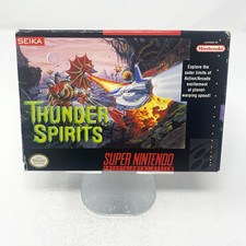 Thunder Spirits SNES Super Nintendo CIB Complete Box Manual Insert SEIKA 1991