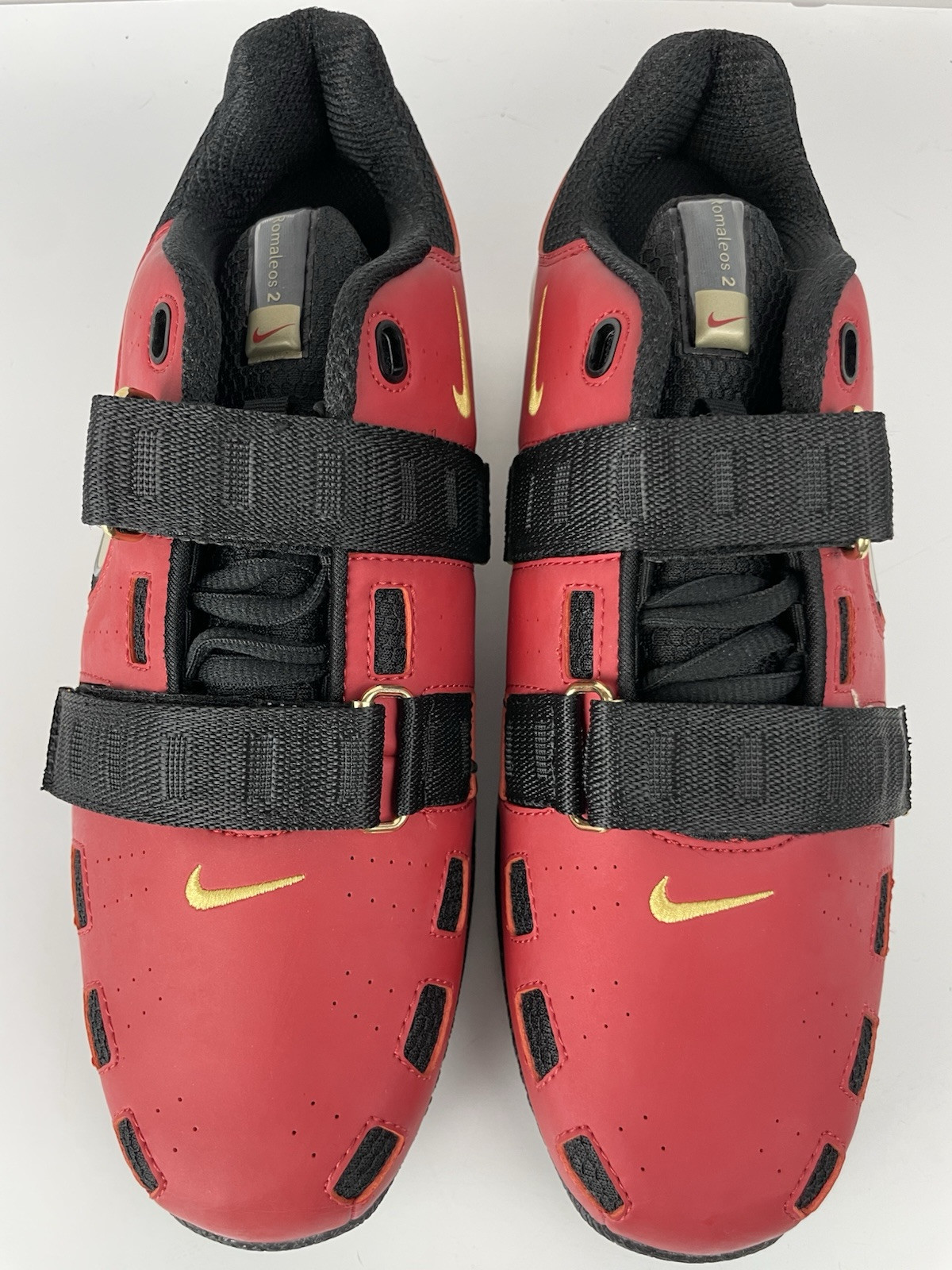 NIKE ROMALEOS 2 WEIGHTLIFTING SHOES RED GOLD BLACK 476927-670 Sz 9.5 image 6