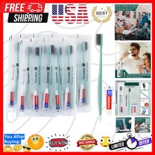 Disposable Toothbrushes with Toothpaste,30 Pack Green Individually Wrapped Di...