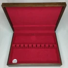 International Sterling Flatware Wooden Wood Storage Chest Case Box - 10 Slot