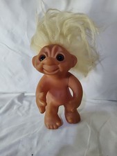 VINTAGE 1977 THOMAS DAM DENMARK TROLL DOLL 9" #604 White Hair