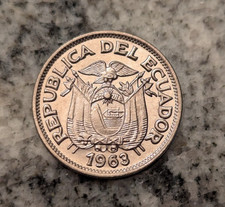 République d'Equateur, 1963, 50 Centavos. KM81, armoiries nationales