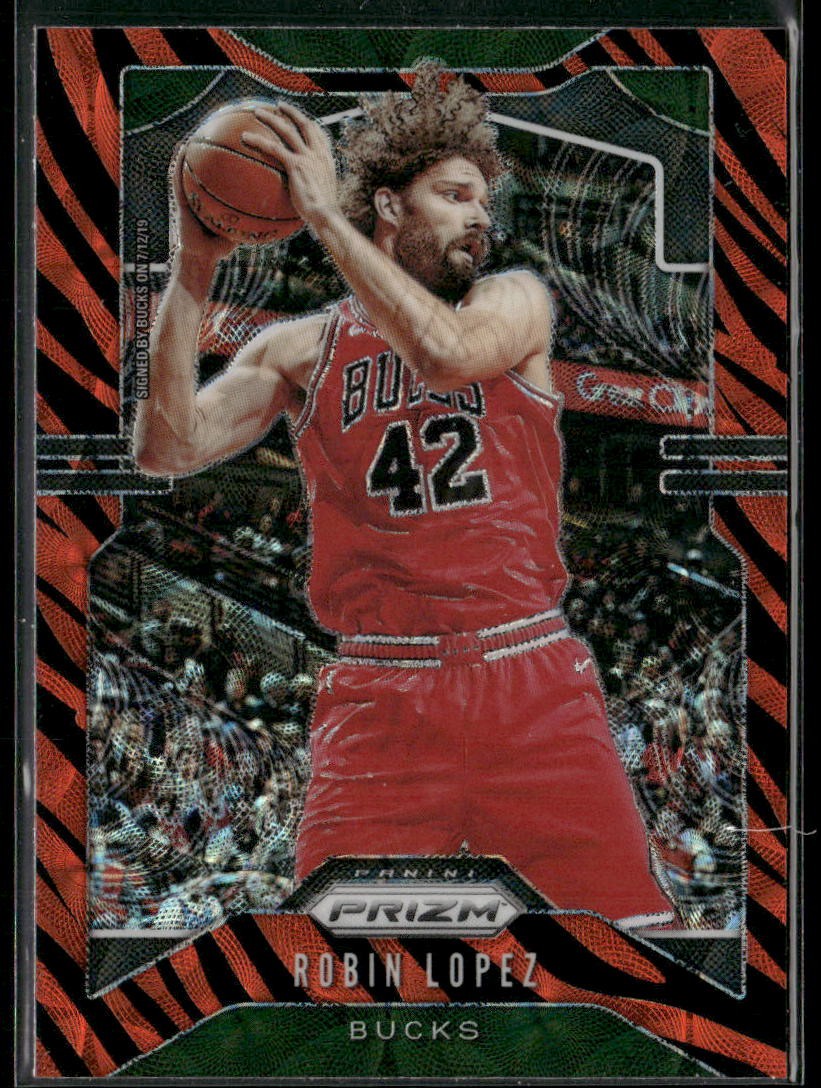 2019-20 Panini Prizm Basketball Robin Lopez Tiger Stripe Prizm SP #206