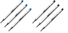 Lamy M63 Rollerball Refill 3 BLACK and 3 BLUE