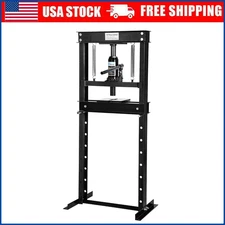 Hydraulic Shop Press 12 Ton H-Frame Hydraulic Garage/Shop Floor Press Adjustable