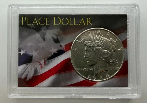 1934 (Key Date & Low MS) Peace Silver Dollar Coin