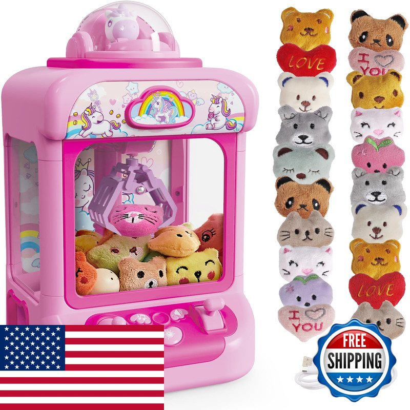 Máquina expendedora de garras Marlrin para niños niñas juguetes unicornio caramelos
