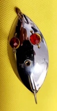 Vintage Red Eye Wiggler Spoon Fishing Lure,  SIngle Hook Red Eye Wiggler