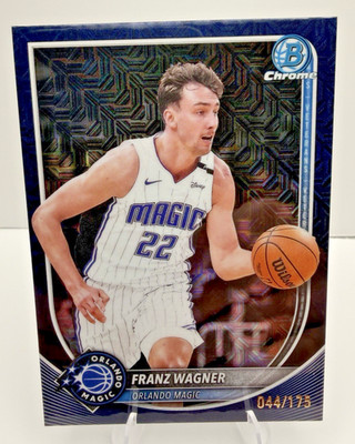 Topps Bowman Chrome 2025-26 Franz Wagner Magic Navy Mojo Refractor BCV-95 /175