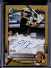 2025 Bowman Draft Gavin Kilen Chrome Auto Gold Wave Refractor 1st #/50 Giants