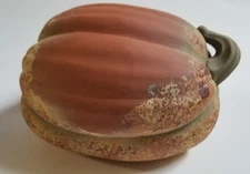 Thin Ice Pottery Pumpkin Art Rustic Terracotta Stamped 