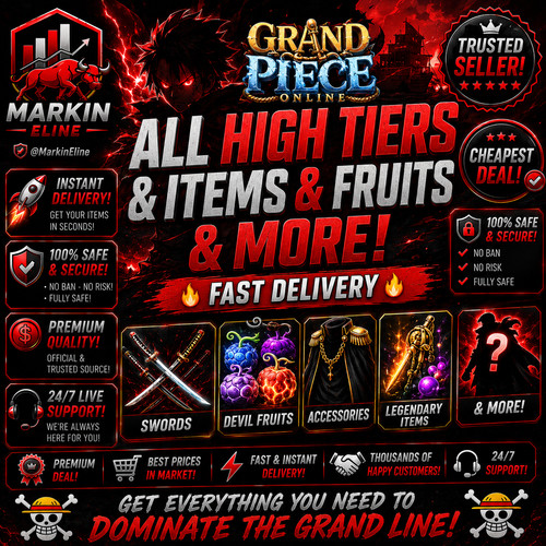 GRAND PIECE ONLINE | 🔥 GPO ALL ITEMS & FRUITS 🔥| CHEAPEST DEAL ✅