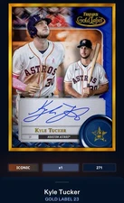 23 Topps Bunt DIGITAL Gold Label Blue Framed Signature ICONIC Kyle Tucker