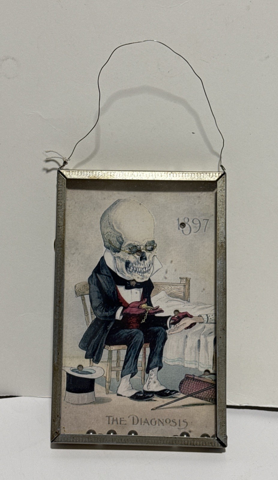 Victorian trading Halloween game skeleton doctor medical diagnosis unique shabby