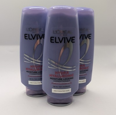3 x Loreal Paris Elvive Hydra Hyaluronic Moisture Locking Conditioner je 250ml