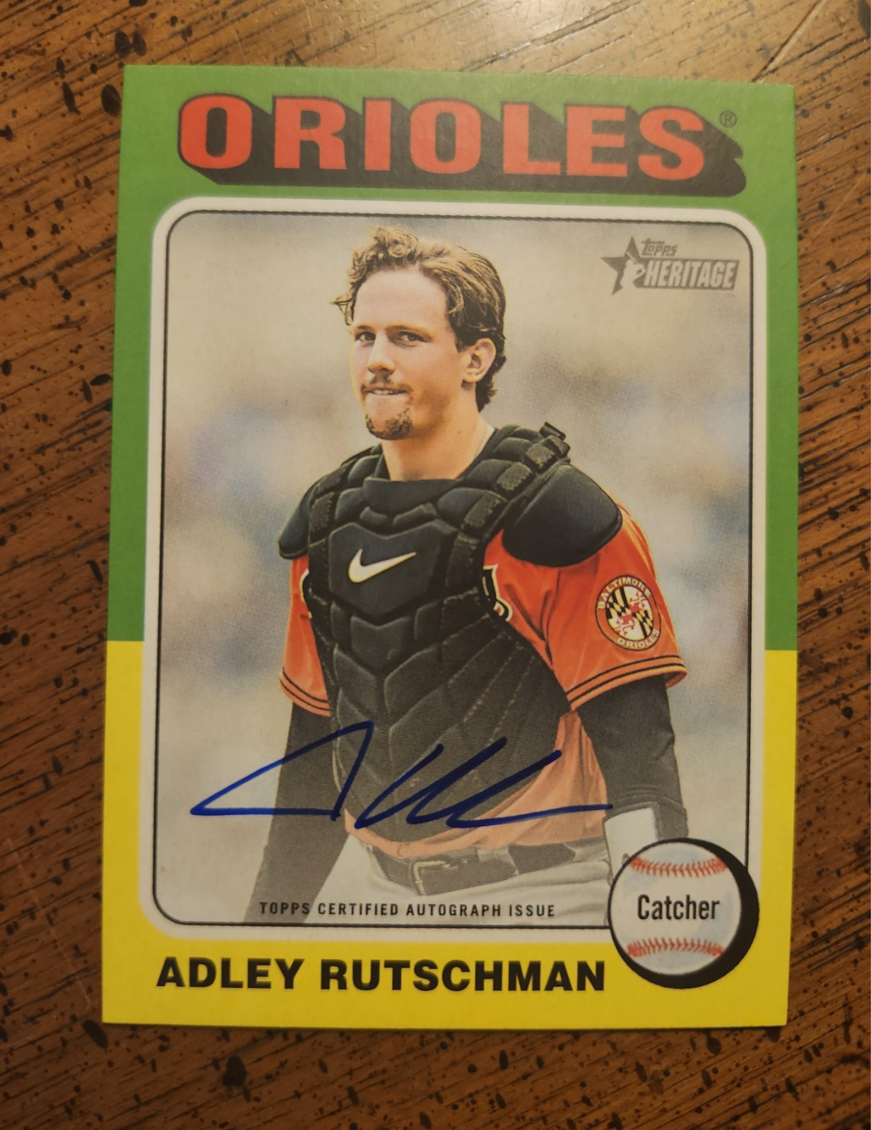 2024 Topps Heritage Real One Auto Adley Rutschman (#ROA-AR) Orioles