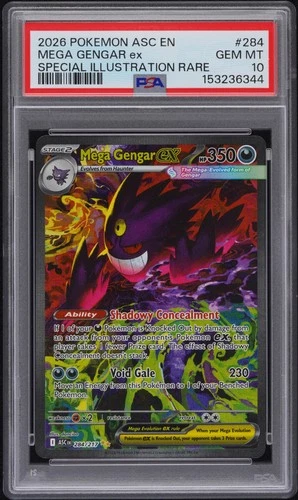2026 POKEMON ASCENDED HEROES SPECIAL ILLUSTRATION RARE MEGA GENGAR EX PSA 10