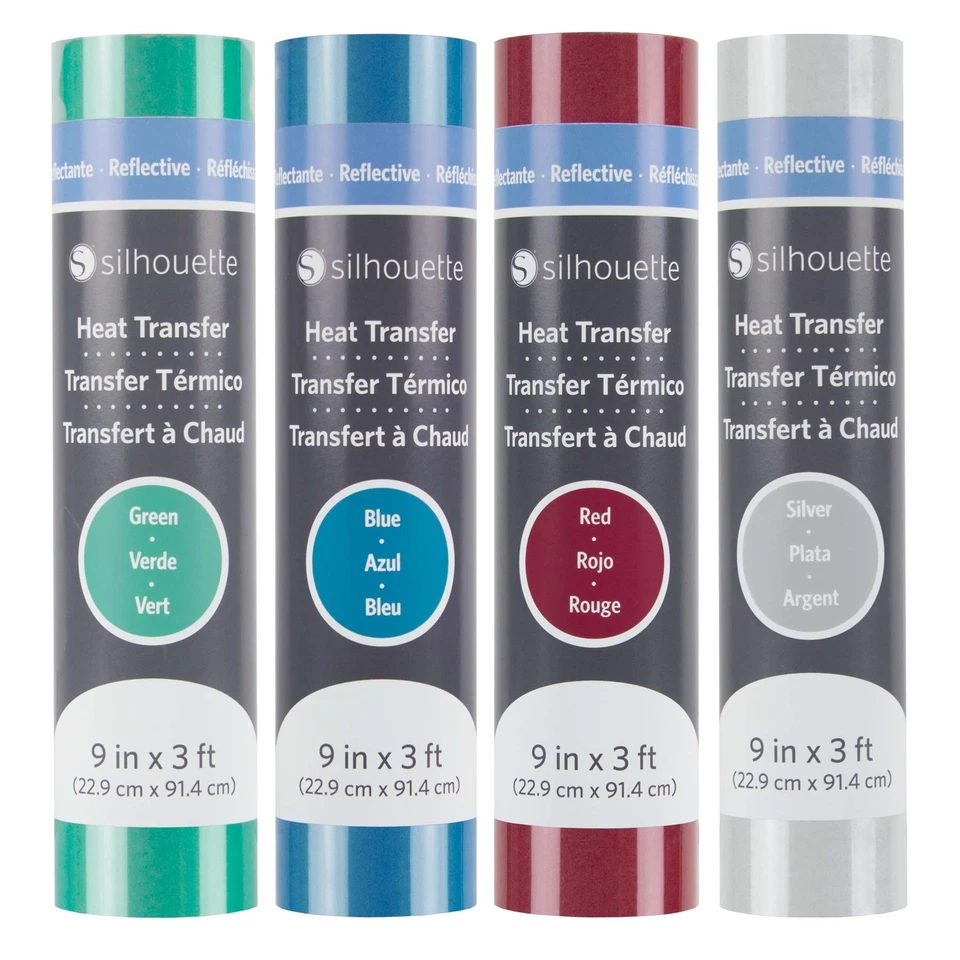 SILHOUETTE AMERICA, INC Silhouette reflektierende Bügelfolie 22,9 x 90cm T-Shirt Flexfolie Plotterfolie