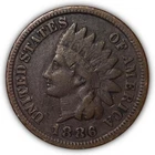 1886 Type One Indian Head Cent Very Fine VF Coin #6906