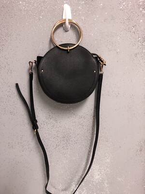 LC Lauren Conrad Black Suede Drawstring Bucket Bag with Gold Accent Your fall accessory update is here ? @dailyelliestyle  main image 4
