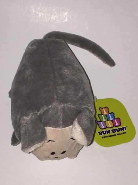Bun Bun Stackable Plush Gray MOUSE Stuffed Animal 7” Collectible Soft Toy