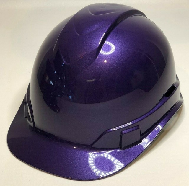 Custom Painted Hard Hat Ridgeline Cap Style Plum Crazy Purple eBay