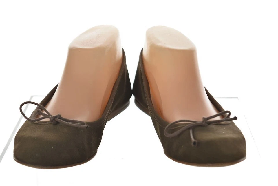 Zapatos planos de ballet Anniel para mujer talla 35 5 marrón dorado gamuza informales Foto 3 de 4