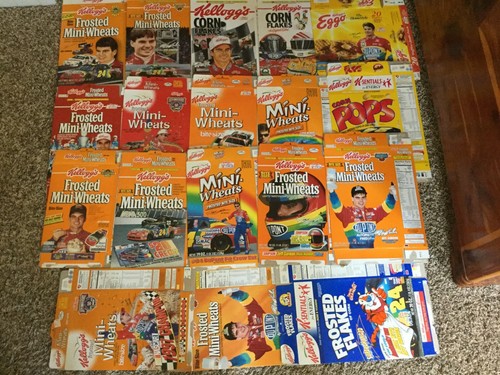 18 Boxes Jeff Gordon Kelloggs Cereal Frosted Mini Wheats Eggo Corn Flakes NASCAR