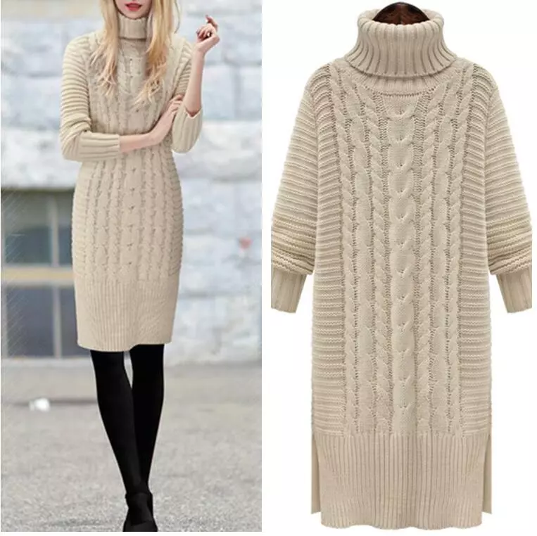 long sweater dress