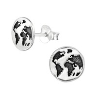 Ohrstecker Mit Erde Ohrringe Aus 925 Sterling Silber
