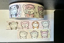 Rainbow Animal Emotis 2.0 - 15mm - The CoffeeMonsterz Co TCMC NEW Washi Roll