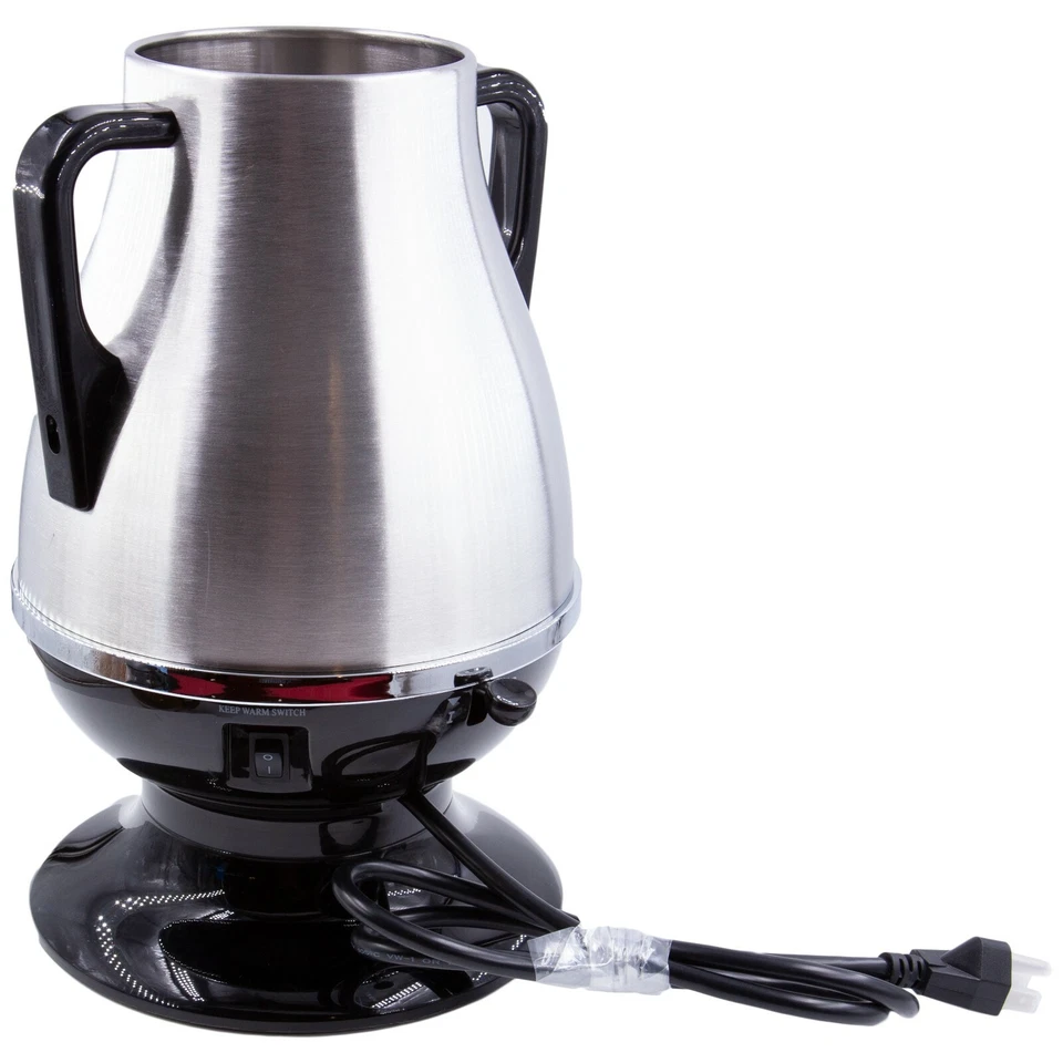 Black Electric Samovar - 3.2L Stainless Steel Tea Maker with Glass Teapot - Image 4 of 4