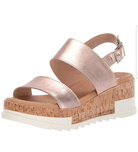 wedge sandals rose gold