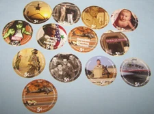  11th print 5 cents set of all 13 AAFES  Pogs 2008  A.U.