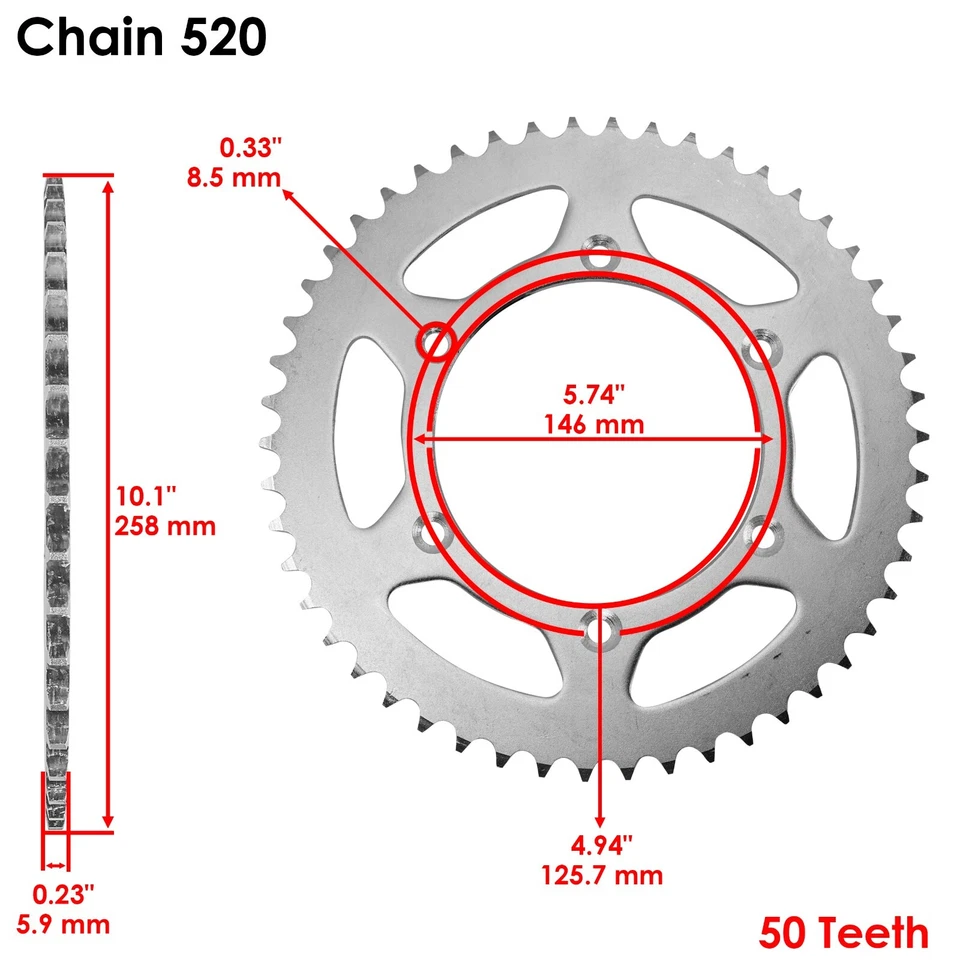 Kit de cadena de transmisión y piñón de junta tórica de oro para Suzuki RM250 1983 1984 1985 1986 Foto 4 de 4