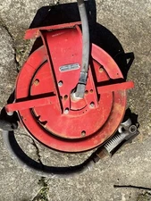 Vintage Service Station Gas Station Lubrication Rack Hose Reel