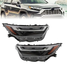 For Toyota Rav4 2022-2023 Full LED Right Left Side Headlights Chrome Clear