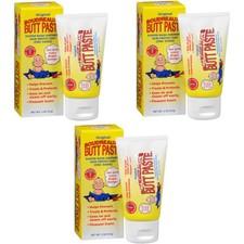 3 Pack Bourdeauxs Butt Paste Diaper Rash Ointment Original 2 Oz