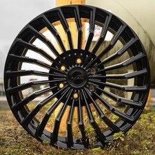 20" MITSUBISHI L200 RIVIERA RF15 FLOW FORMED GLOSS BLACK 9J ALLOY WHEELS X4