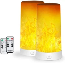2 Pack Led Flame Light, Flicking Flame Candles Lamp Hanging Lamps with Remote