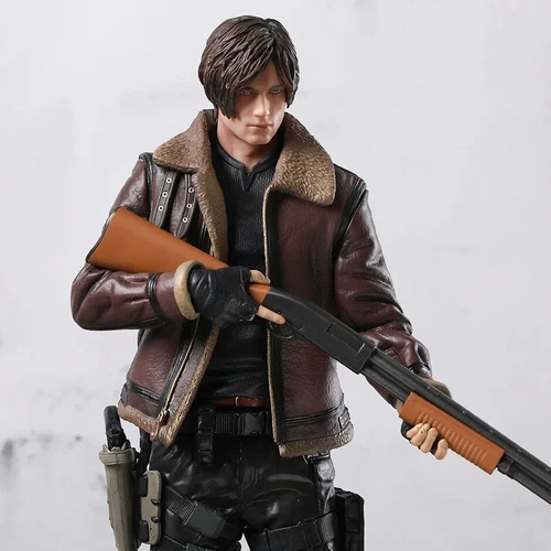 Resident Evil 4 Remake Edizione da Collezione Leon Statua Figure Box Set - Foto 5 di 9