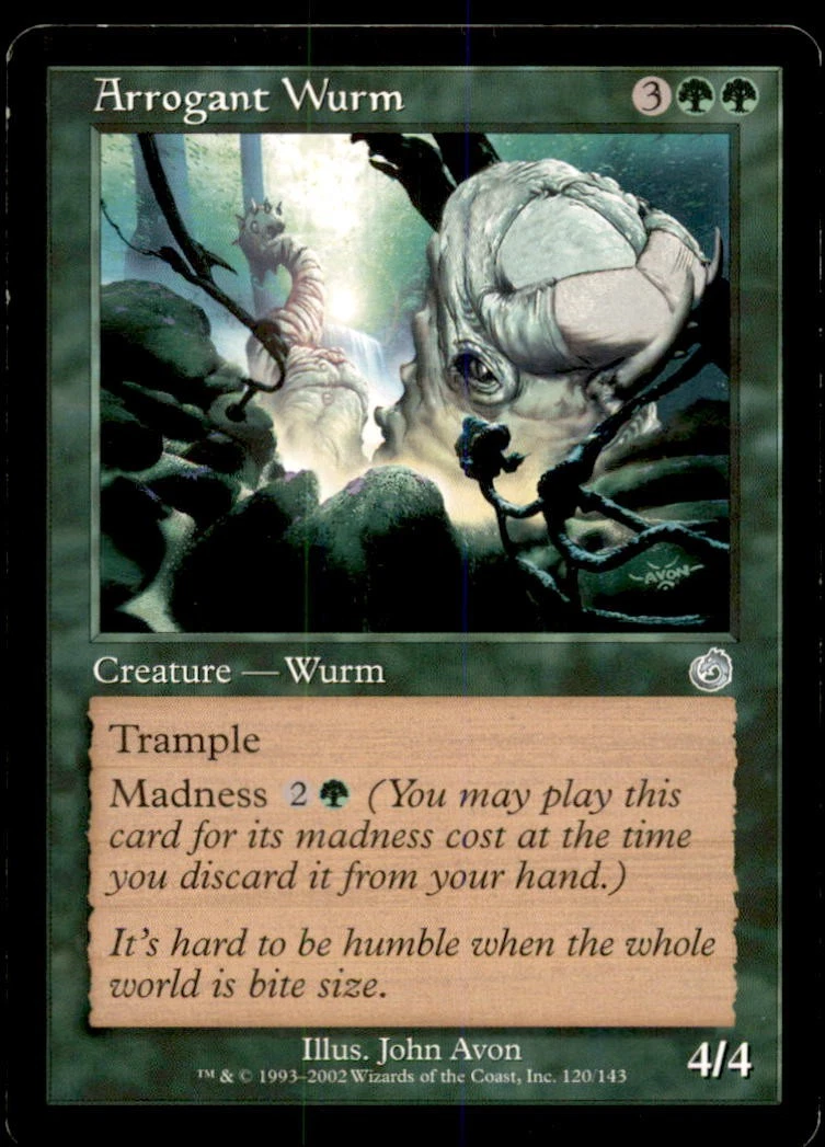 MTG Arrogant Wurm LP Light Play Torment [1522]