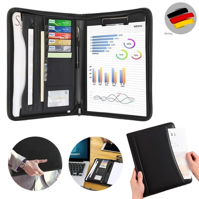 A4 Konferenzmappe Portfolio Schreibmappe Dokumentenmappe Mappe mit Schreibblock