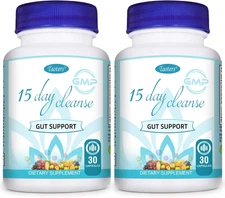 15 Day Cleanse Gut Support 2 Pack | Colon Broom, Detox Supplement with Senna, Ca