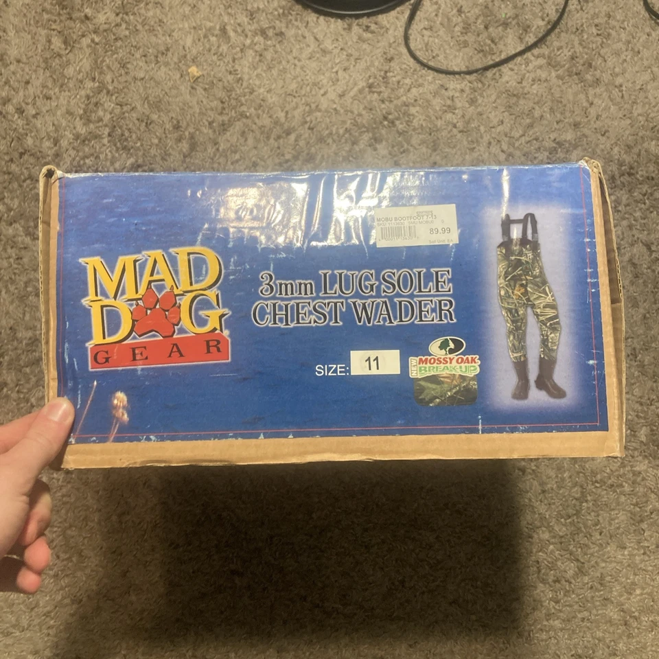 Vadeadores de pecho de neopreno Mad Dog Gear 3 mm - Mossy Oak Advantage Max-4 HD - Talla 11 Foto 3 de 4